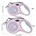Laisse rétractable pour chien avec motif de patte - Laisse pour chien
