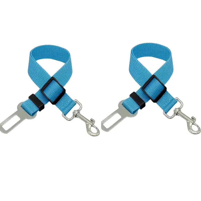 Lot de 3 ceintures de sécurité pour chien et chat - Lot de 2 Pièces Bleu Bleu / 2.5X70CM - Ceinture pour animaux