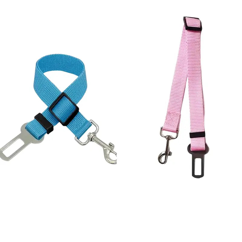 Lot de 3 ceintures de sécurité pour chien et chat - 2 pièces bleu roses / 2.5X70CM - Ceinture pour animaux de compagnie