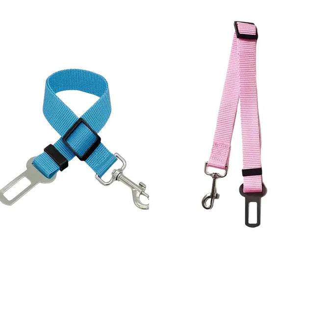 Lot de 3 ceintures de sécurité pour chien et chat - 2 pièces bleu roses / 2.5X70CM - Ceinture pour animaux de compagnie