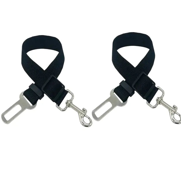 Lot de 3 ceintures de sécurité pour chien et chat - Lot de 2 Pièces Noir Noir / 2.5X70CM - Ceinture pour animaux