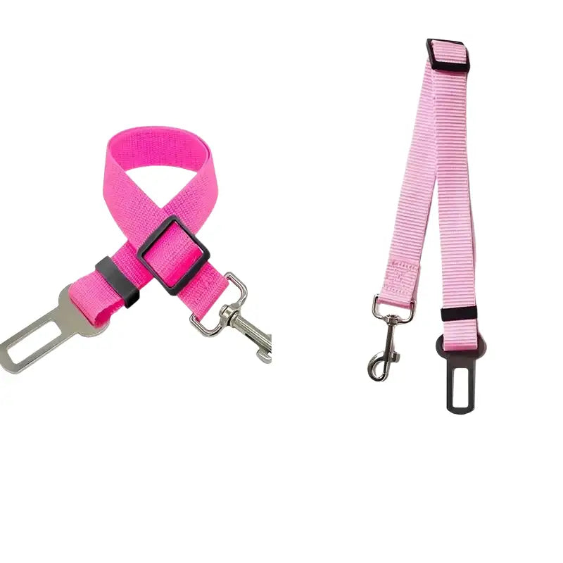 Lot de 3 ceintures de sécurité pour chien et chat - 2 pièces roses ros / 2.5X70CM - Ceinture pour animaux de compagnie