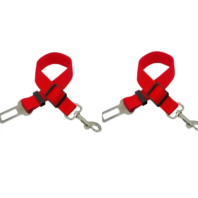 Lot de 3 ceintures de sécurité pour chien et chat - 2 pièces rouges rouges / 2.5X70CM - Ceinture pour animaux