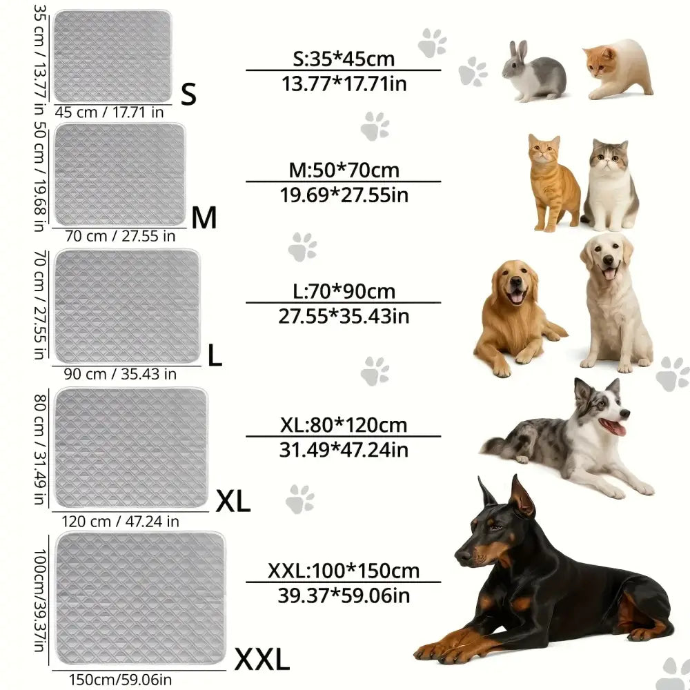 New Dog Cooling Mat Summer Washable Portable Pet Coolings Pad for Dogs Cat Ice Silk Blanket Sofa Breathable Sleeping