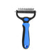 Peigne toilettage chien et chat démêlant – Bleu et noir - Bleu 2L - Brosse pour chien