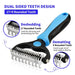 Peigne toilettage chien et chat démêlant – Bleu et noir - Brosse pour chien