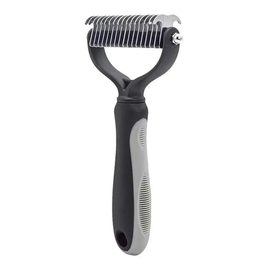 Peigne toilettage chien et chat démêlant – Bleu et noir - Gris L - Brosse pour chien