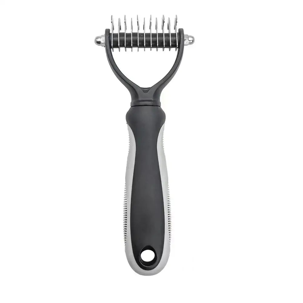Peigne toilettage chien et chat démêlant – Bleu et noir - Gris S - Brosse pour chien