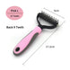Peigne toilettage chien et chat démêlant – Bleu et noir - Rose L - Brosse pour chien