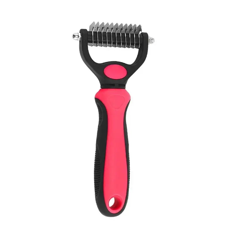 Peigne toilettage chien et chat démêlant – Bleu et noir - Rouge S - Brosse pour chien
