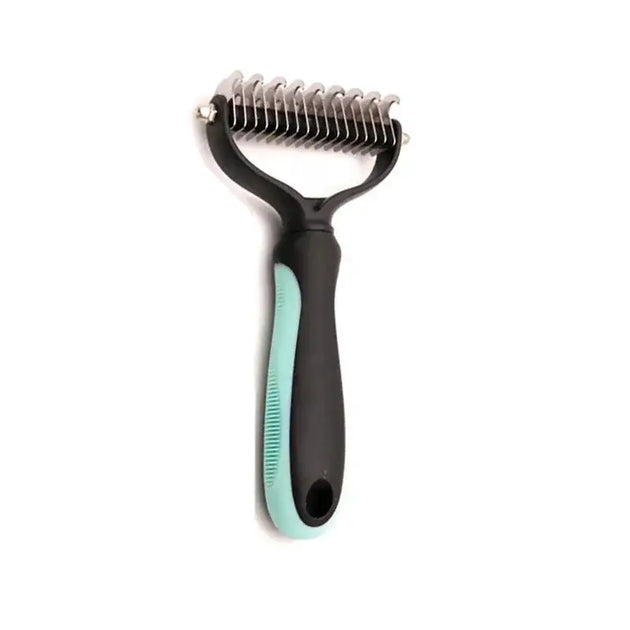 Peigne toilettage chien et chat démêlant – Bleu et noir - Vert L - Brosse pour chien