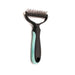 Peigne toilettage chien et chat démêlant – Bleu et noir - Vert L - Brosse pour chien