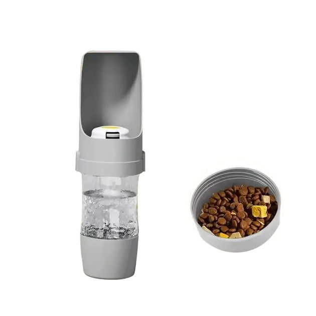Portable Dog Cat Water Bottle with Storage Food and Water Container for Puppy Pets dogs Feeder Bowl Outdoor Travel Pet