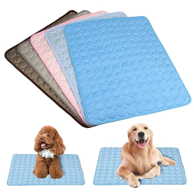 Summer Pet Mat Cooling Dog Pad For Dogs Cat Blanket Sofa Breathable Pet Bed Washable Self Cooling Cat Ice Pad Pet