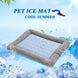 Tapis de refroidissement chien et chat matelassé – Bleu et gris - Panier pour chien
