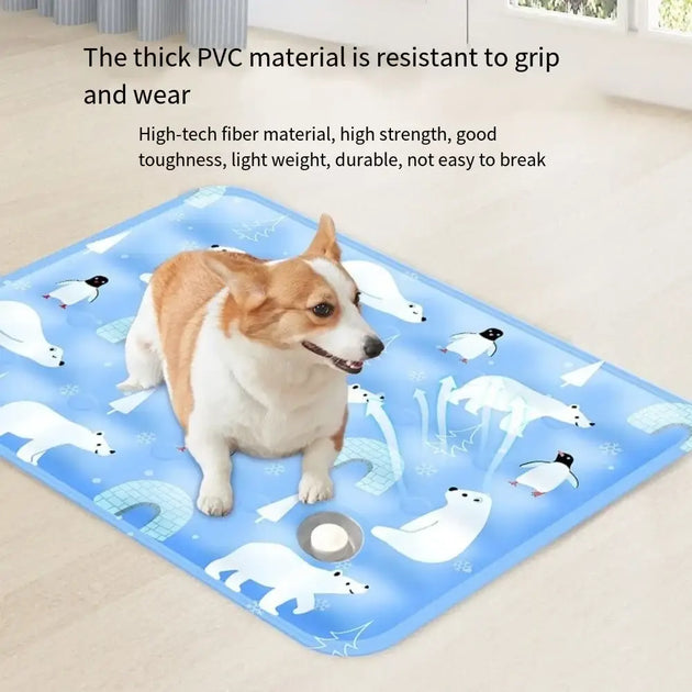 Tapis de refroidissement pour animaux gel et eau - Tapis rafraichissant pour animaux de compagnie