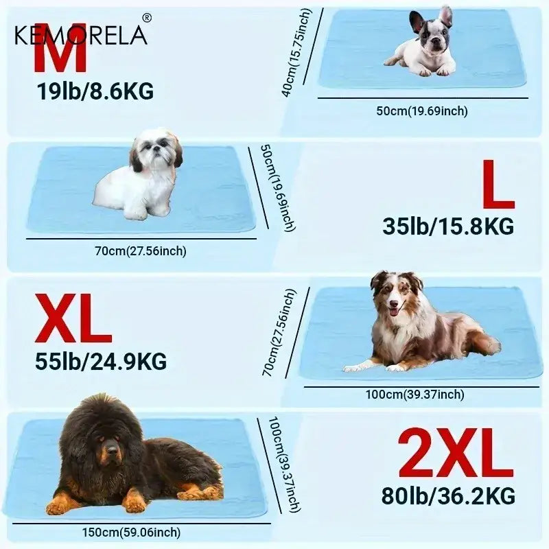 Tapis refroidissement chien et chat matelassé losanges – Bleu clair - Tapis pour chien