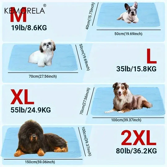 Tapis refroidissement chien et chat matelassé losanges – Bleu clair - Tapis pour chien