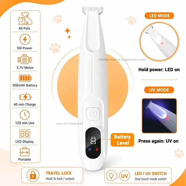 Tondeuse électrique pour poils de chien et chat - Tondeuse électrique pour animaux de compagnie
