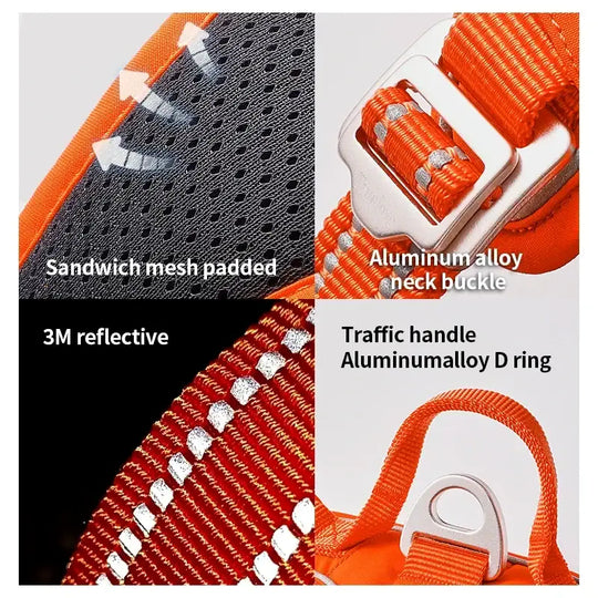 TRUE LOVE Pet Harness No Pull Nylon Reflective Dog Harness Adjustable Comfortable Control Step-in Brilliant Truelove