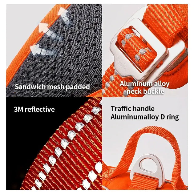 TRUE LOVE Pet Harness No Pull Nylon Reflective Dog Harness Adjustable Comfortable Control Step-in Brilliant Truelove