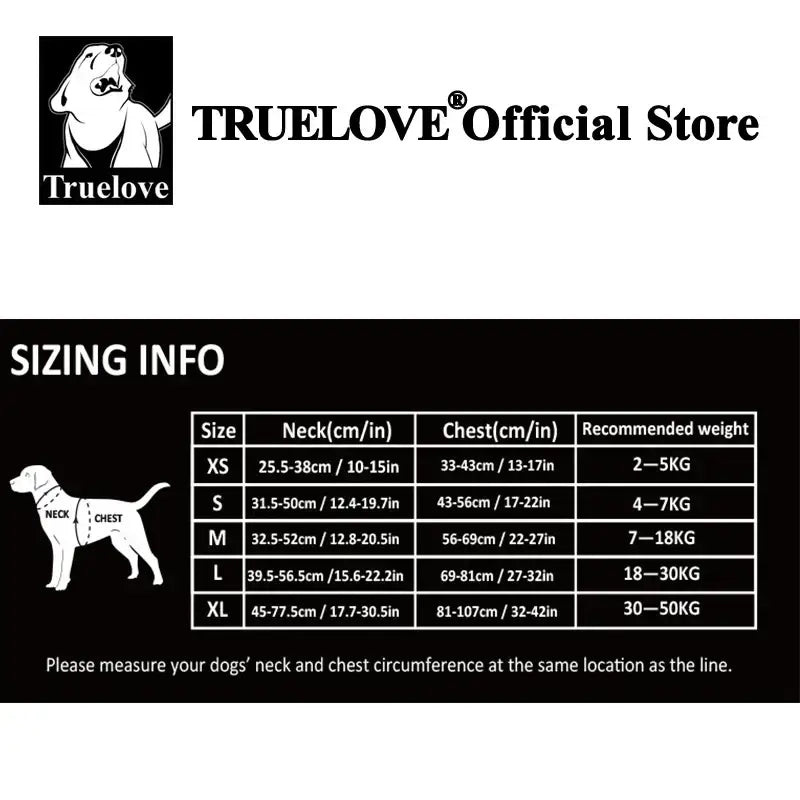 TRUE LOVE Pet Harness No Pull Nylon Reflective Dog Harness Adjustable Comfortable Control Step-in Brilliant Truelove