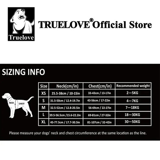TRUE LOVE Pet Harness No Pull Nylon Reflective Dog Harness Adjustable Comfortable Control Step-in Brilliant Truelove